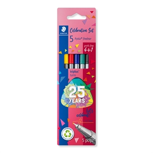 Staedtler Fineliner Triplus 0,3mm 25 Jahre Set (4+1)